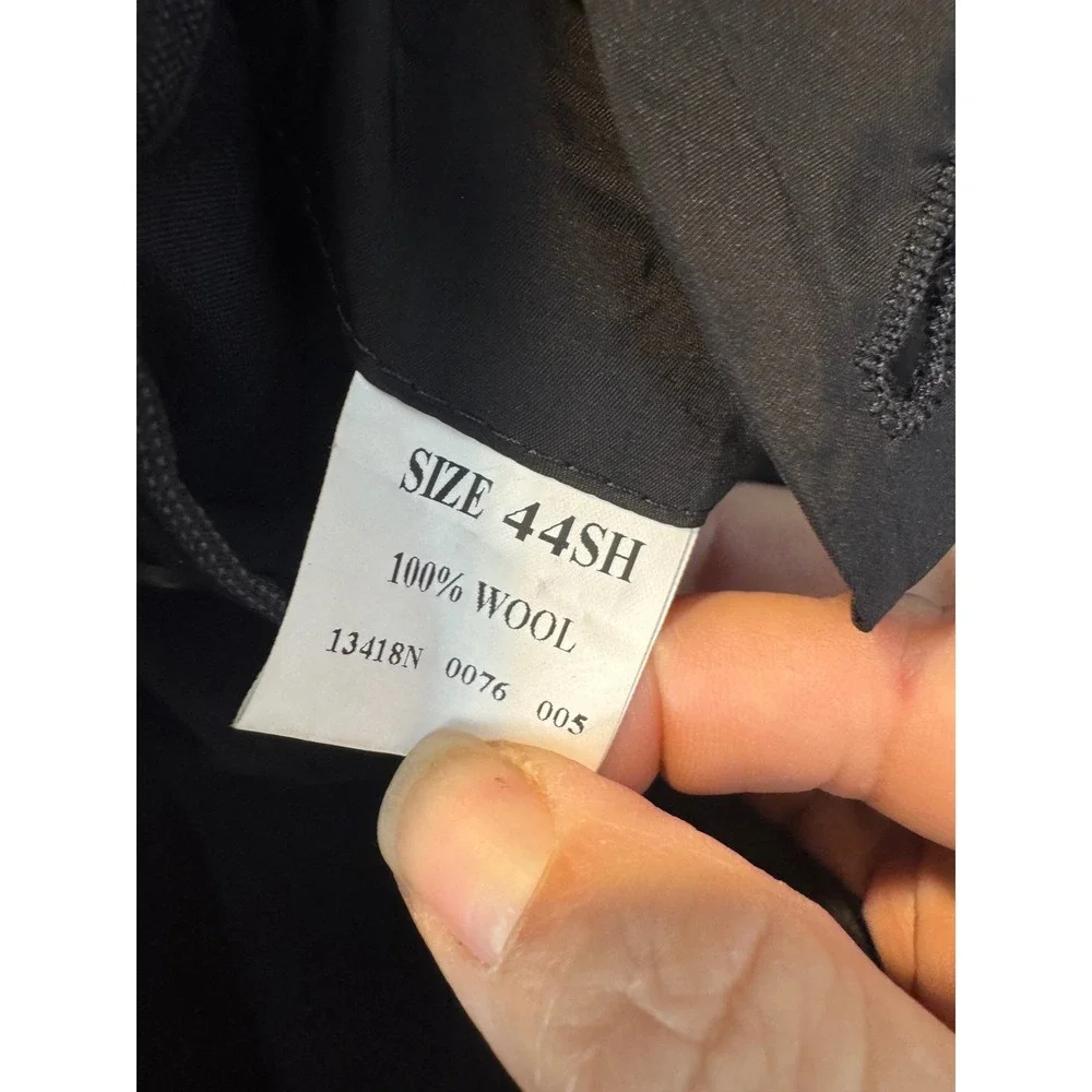 Jos A Bank Mens Wool Suit Jacket Blazer Charcoal Grey Three Button Made in Italy